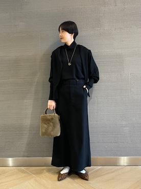 「green label relaxing（グリーンレーベルリラクシング）のアイテム（ショルダーバッグ）」を使った、山田（yamada）さん（レディース・151cm）の秋コーディネート