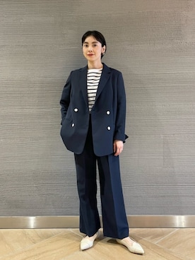 「アイテム（テーラードジャケット）」を使った、山田（yamada）さん（レディース・150cm）の春コーディネート