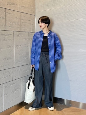 「green label relaxing（グリーンレーベルリラクシング）のアイテム（シャツ/ブラウス）」を使った、山田（yamada）さん（レディース・151cm）の秋コーディネート