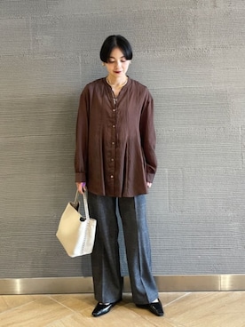 「アイテム（イヤリング）」を使った、山田（yamada）さん（レディース・151cm）の秋コーディネート