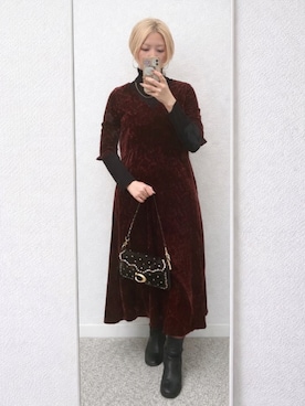 「COACH（コーチ）のアイテム」を使った、あとでさん（レディース・158cm）の冬コーディネート