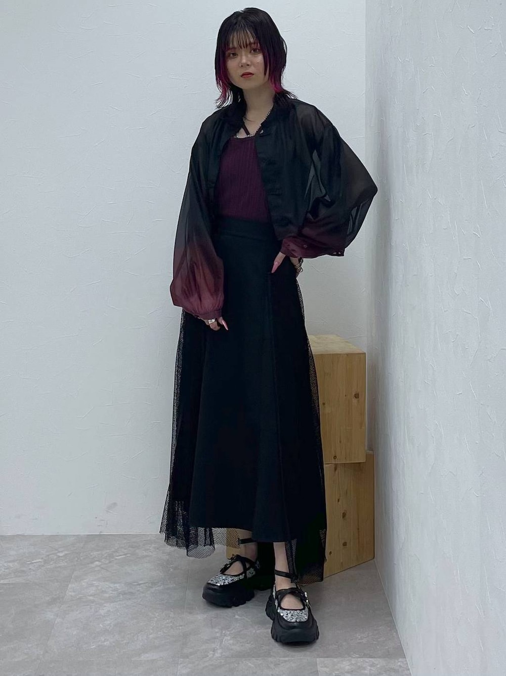 グラデーションチャイナシアーシャツ(HARE)を使ったショップ
