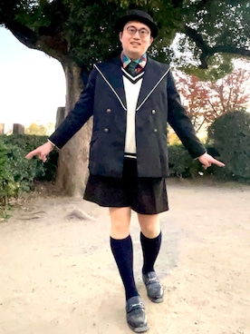 「アイテム（フォーマルスーツ/小物）」を使った、piavocomusoさん（メンズ・172cm）の冬コーディネート