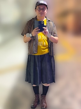 「ハーフパンツ」｜piavocomusoさん（メンズ・172cm）の秋コーディネート