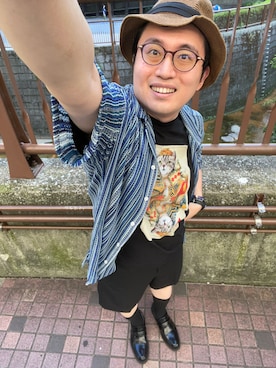 「青」｜piavocomusoさん（メンズ・172cm）の夏コーディネート