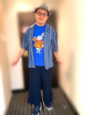 「LUCY（ルーシー）のアイテム」を使った、piavocomusoさん（メンズ・172cm）の夏コーディネート