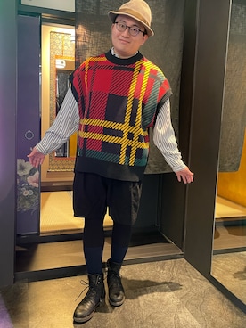 「GIVENCHY（ジバンシイ）のアイテム（パンツ）」を使った、piavocomusoさん（メンズ・172cm）の春コーディネート