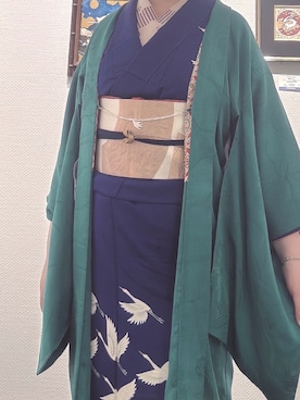 「アイテム（着物）」を使った、Lemieさん（レディース・165cm）の秋コーディネート