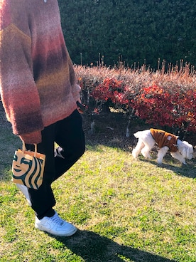 「epnok（エプノック）のアイテム（ニット/セーター）」を使った、ケンセイさん（メンズ・170cm）の冬コーディネート
