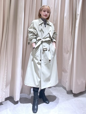 「FREE'S MART（フリーズマート）のアイテム（トレンチコート）」を使った、YUURIさん（レディース・146cm）の春コーディネート