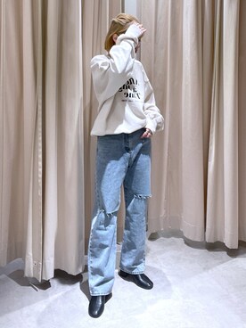 「アイテム（スウェット）」を使った、YUURIさん（レディース・146cm・20代）の冬コーディネート