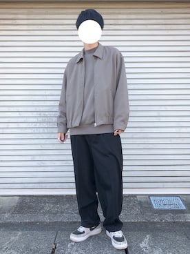 「remer（リメール）のアイテム（スラックス）」を使った、りゅうさん（メンズ・172cm）の冬コーディネート