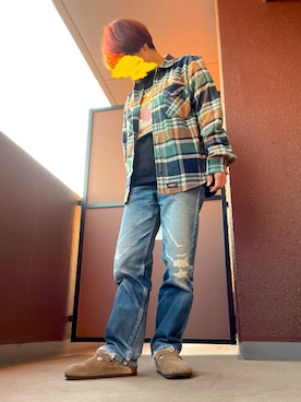 「アイテム（サンダル）」を使った、きんぎょさん（レディース・158cm）の秋コーディネート