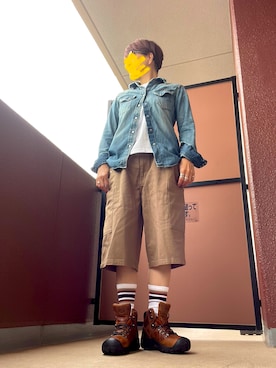 「アイテム（ソックス/靴下）」を使った、きんぎょさん（レディース・158cm）の秋コーディネート