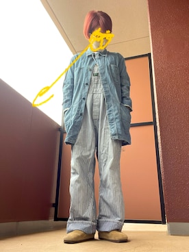 「Lee（リー）のアイテム（デニムジャケット、その他）」を使った、きんぎょさん（レディース・158cm）の夏コーディネート