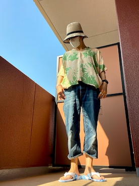 「SUN SURF（サンサーフ）のアイテム」を使った、きんぎょさん（レディース・158cm）の秋コーディネート