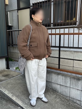 「アイテム（イヤリング）」を使った、haさん（レディース・152cm）の秋コーディネート