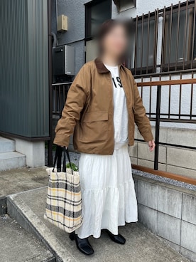 「アイテム（ミリタリージャケット）」を使った、haさん（レディース・152cm）の秋コーディネート