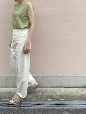 「BLACK BY MOUSSY（ブラックバイマウジー）のアイテム」を使った、nicomaruさん（レディース・162cm）の夏コーディネート