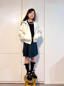 「アイテム（アクセサリー）」を使った、なな✿こうさん（キッズ・129cm）の秋コーディネート