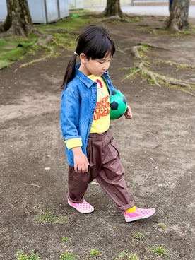 「ZOZOKIDSDAY」｜「アイテム（その他）」を使った、なな✿こうさん（キッズ・110cm）の春コーディネート