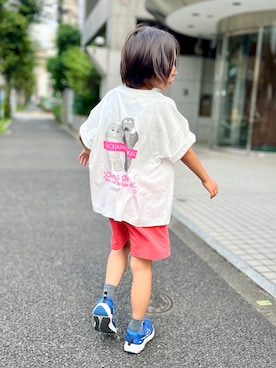 「LEPSIM（レプシィム）のアイテム（Tシャツ/カットソー）」を使った、なな✿こうさん（キッズ・128cm）の夏コーディネート