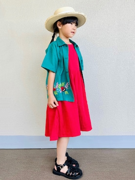 「ZARA KIDS」｜「アイテム（その他）」を使った、なな✿こうさん（キッズ・110cm）の夏コーディネート