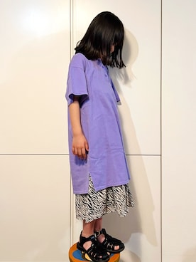 「アイテム（スカート）」を使った、なな✿こうさん（キッズ・110cm）の夏コーディネート