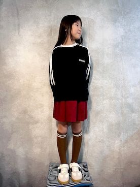 「アイテム（スウェット）」を使った、なな✿こうさん（キッズ・129cm）の秋コーディネート