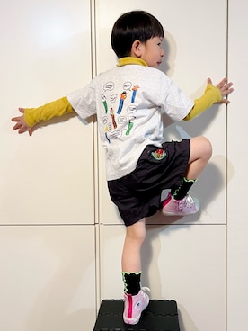 「ワッペン」｜「アイテム（その他）」を使った、なな✿こうさん（キッズ・110cm）の春コーディネート