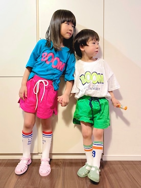 「ZOZOKIDSDAY」｜「アイテム（その他）」を使った、なな✿こうさん（キッズ・110cm）の春コーディネート