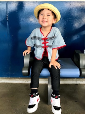 「★★★のアイテム」を使った、なな✿こうさん（キッズ・110cm）の夏コーディネート