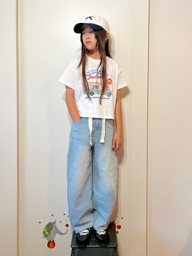 「classicalelf（クラシカルエルフ）のアイテム（パンツ）」を使った、なな✿こうさん（キッズ・138cm）の夏コーディネート