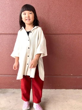 「JEANASIS（ジーナシス）のアイテム」を使った、なな✿こうさん（キッズ・110cm）の秋コーディネート