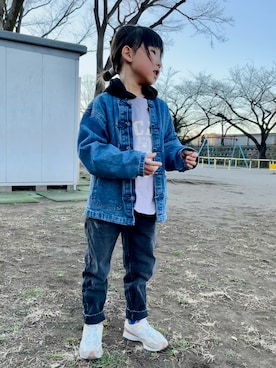 「antiqua（アンティカ）のアイテム（ジャケット/アウター）」を使った、なな✿こうさん（キッズ・110cm）の春コーディネート
