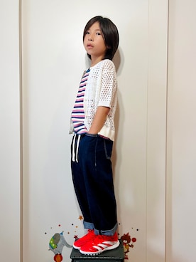 「classicalelf（クラシカルエルフ）のアイテム（パンツ）」を使った、なな✿こうさん（キッズ・132cm）の夏コーディネート