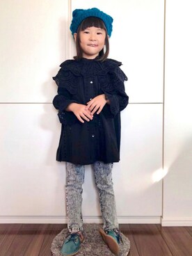 「Rora（ローラ）のアイテム」を使った、なな✿こうさん（キッズ・110cm）の秋コーディネート