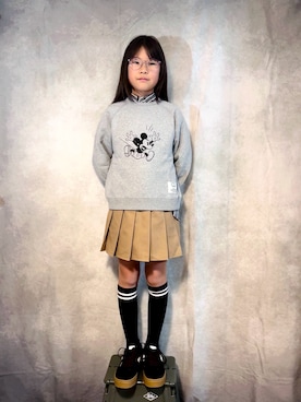 「ハイソックス」｜なな✿こうさん（キッズ・132cm）の冬コーディネート