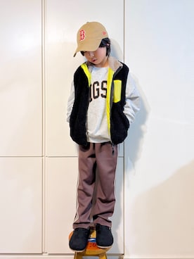 「アイテム（パンツ）」を使った、なな✿こうさん（キッズ・129cm）の秋コーディネート