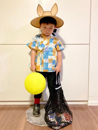 Junk Store ブリーズ の Disney ディズニー ミッキー総柄甚平ロンパス 浴衣 Wear