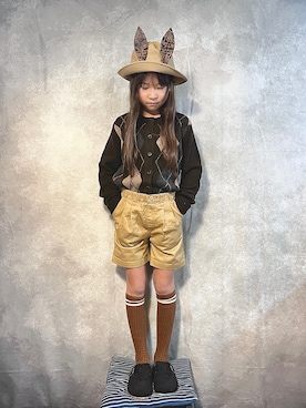 「アイテム（ブーツ）」を使った、なな✿こうさん（キッズ・129cm）の秋コーディネート