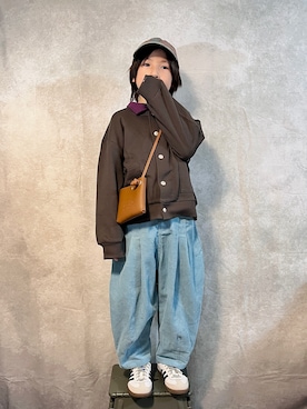 「アイテム（カーディガン/ボレロ）」を使った、なな✿こうさん（キッズ・129cm）の秋コーディネート