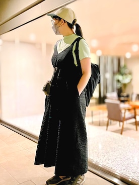 「キャミワンピ」｜「アイテム（シャツワンピース）」を使った、なな✿こうさん（レディース・160cm）の春コーディネート
