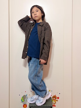 「アイテム（トップス）」を使った、なな✿こうさん（キッズ・128cm）の秋コーディネート