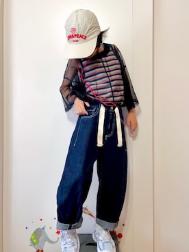 「classicalelf（クラシカルエルフ）のアイテム（パンツ）」を使った、なな✿こうさん（キッズ・128cm）の夏コーディネート