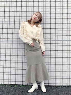 「白ブーツ」｜ayaneさん（レディース・153cm）の秋コーディネート