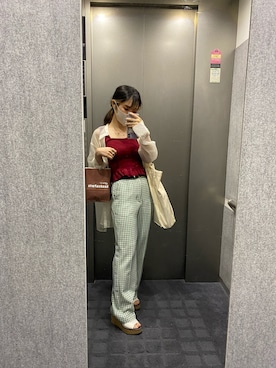 「UNE MANSION（ユヌマンション）のアイテム（キャミソール）」を使った、ayaneさん（レディース・154cm）の夏コーディネート