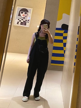 「kastane_ootd」｜「アイテム（サロペット/オーバーオール）」を使った、Yikoさん（レディース・153cm）の夏コーディネート