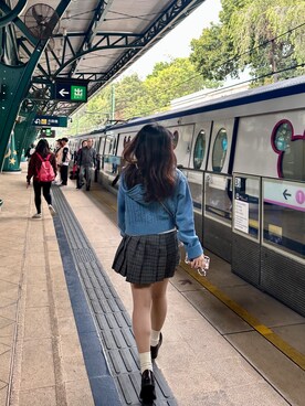 「blue」｜「アイテム（シューズ）」を使った、Yikoさん（レディース・153cm）の春コーディネート