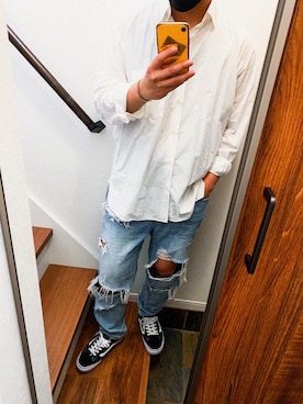 「AIVER（アイバー）のアイテム（パンツ）」を使った、Tomo.twさん（メンズ・172cm）の夏コーディネート